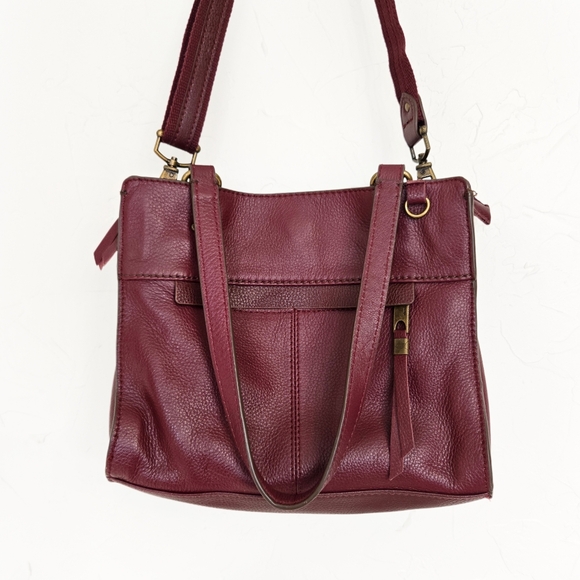 The Sak Handbags - The Sak Leather Maroon Satchel Bag